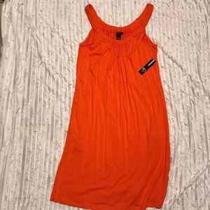 Orange sleeveless dress